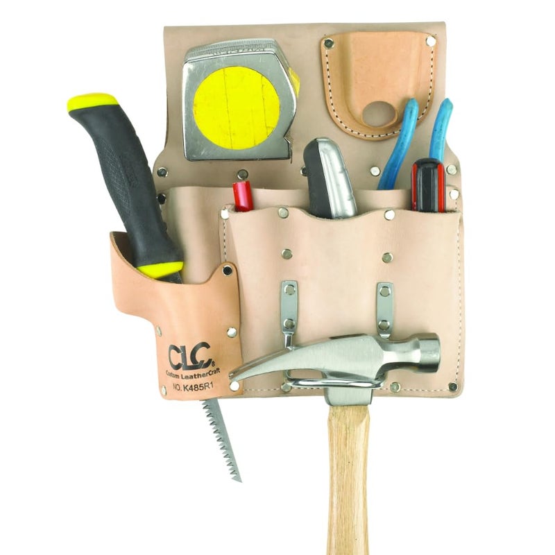 Custom Leathercraft - DW-109 CLC K485R1 Standard Drywaller's Tool Pouch, Chrome-Tanned Heavy Duty, 7-Pocket, Small - Image 1